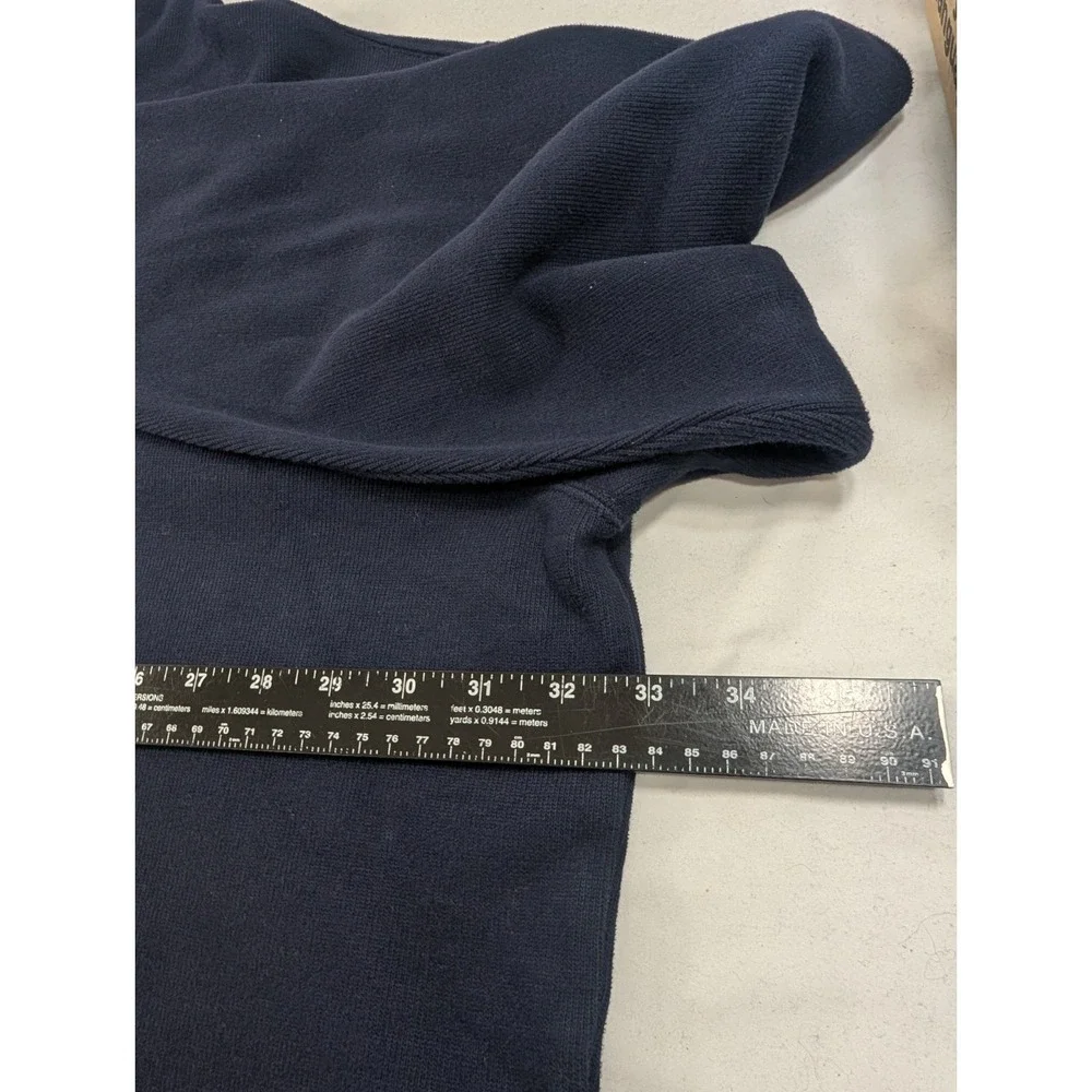 Polo Ralph Lauren Quarter Zip Pullover Mens 4XLT Navy Blue Heavy Cotton Sweater